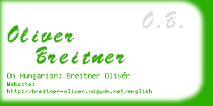 oliver breitner business card